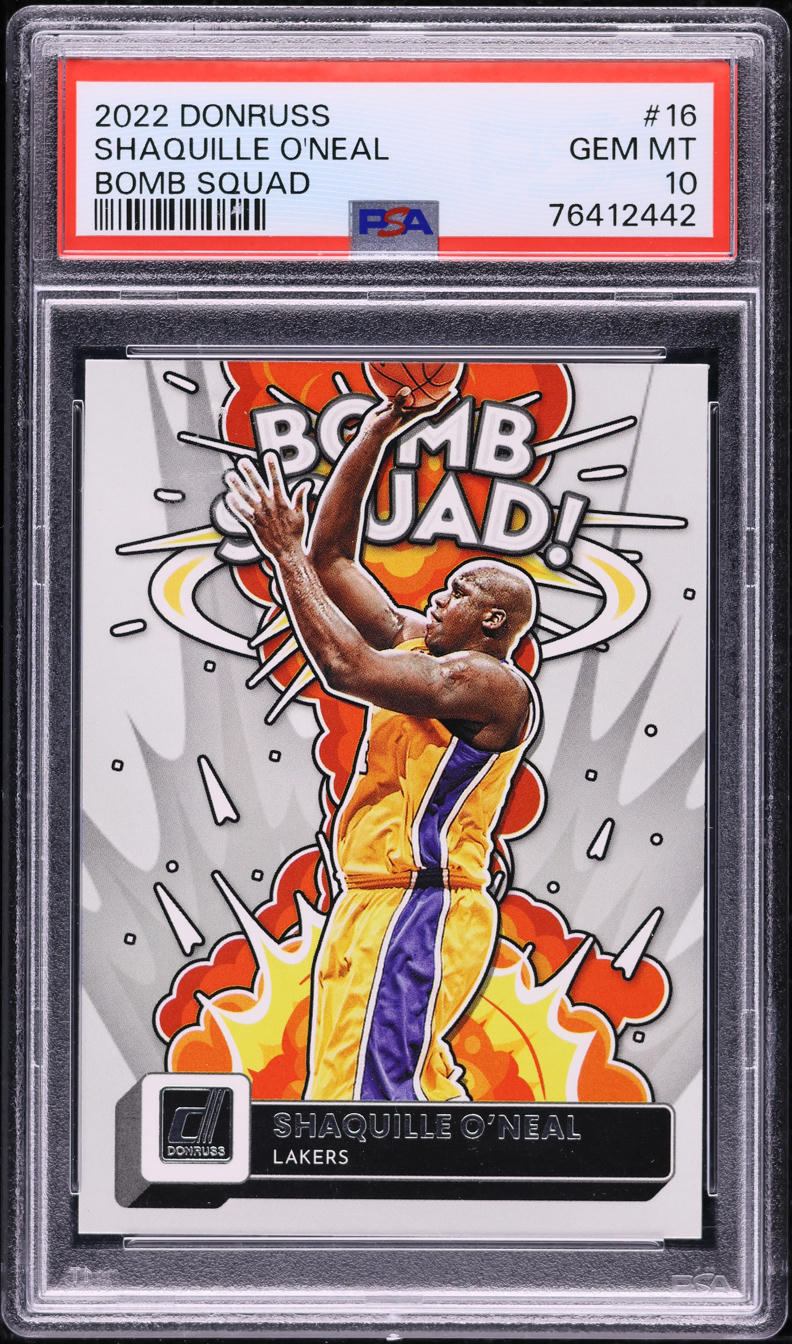 2022 Donruss Bomb Squad Shaquille O'Neal #16 PSA 10 GEM MINT
