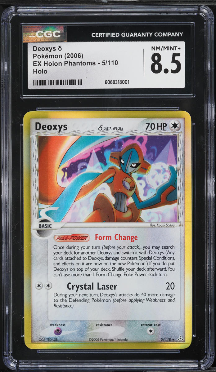 2006 Pokemon EX Holon Phantoms Holo Deoxys #5 CGC 8.5 NM-MT+