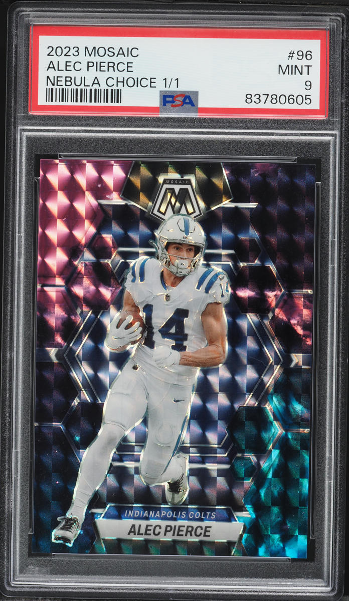 2023 Panini Mosaic Nebula Choice Alec Pierce 1/1 #96 PSA 9 MINT - Photo 1