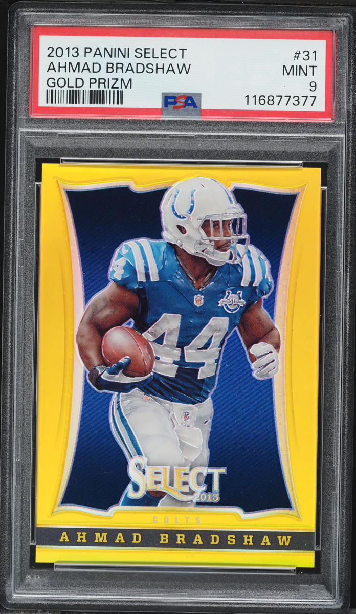 2013 Select Gold Prizm Ahmad Bradshaw /10 #31 PSA 9 MINT - Photo 1