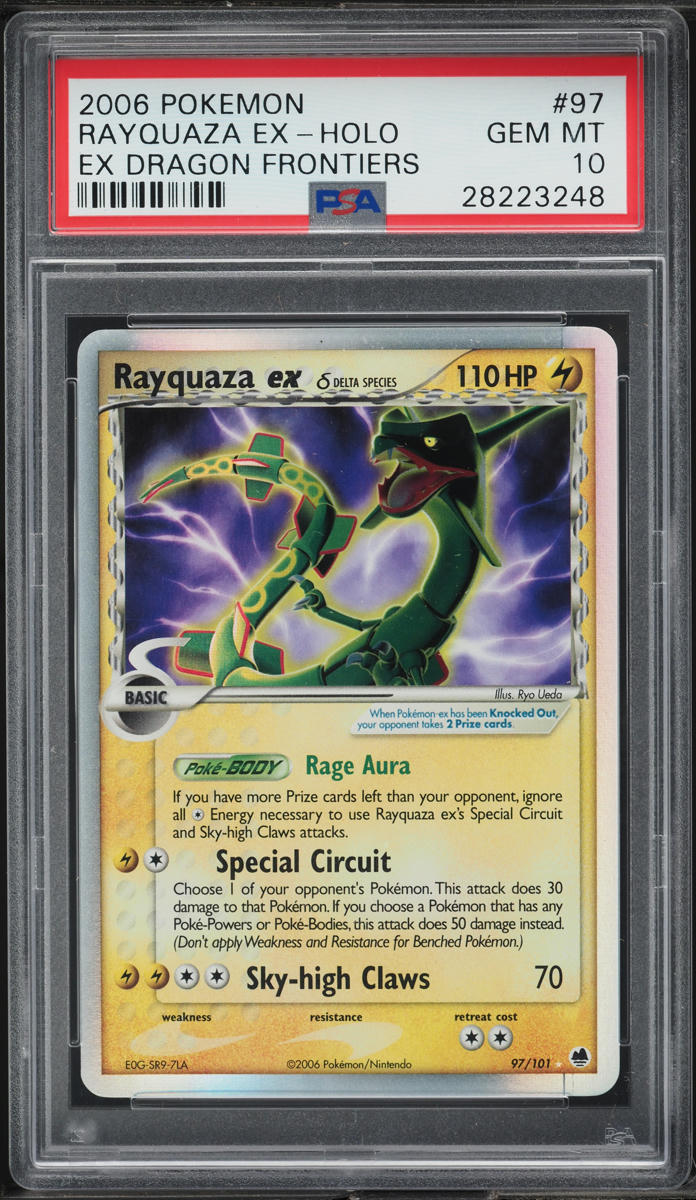 2006 Pokemon EX Dragon Frontiers Holo Rayquaza Ex #97 PSA 10 GEM MINT