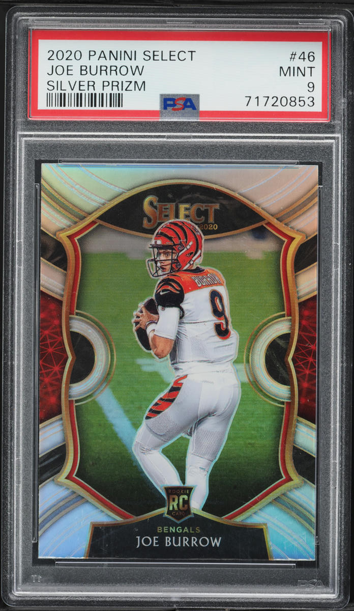 2020 Select Concourse Silver Prizm Joe Burrow ROOKIE #46 PSA 9 MINT