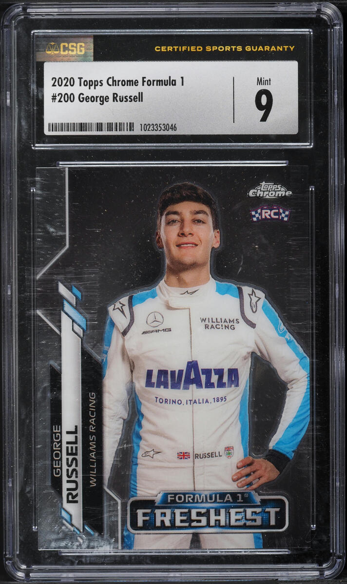 2020 Topps Chrome Formula 1 F1 George Russell ROOKIE #200 CSG 9 MINT on ...