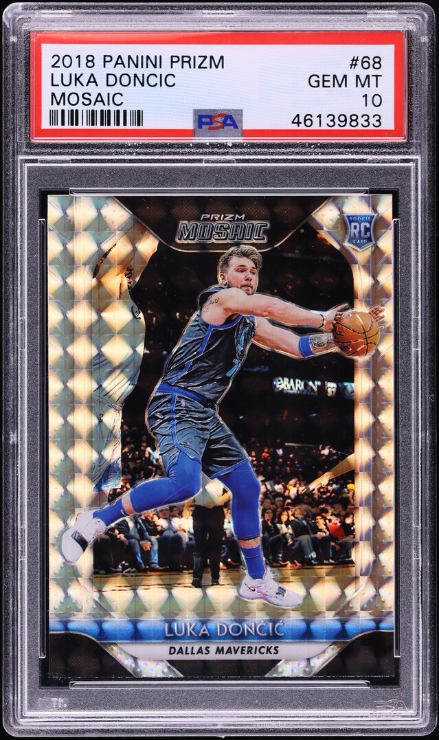 2018 Panini Prizm Mosaic Luka Doncic ROOKIE #68 PSA 10 GEM MINT on