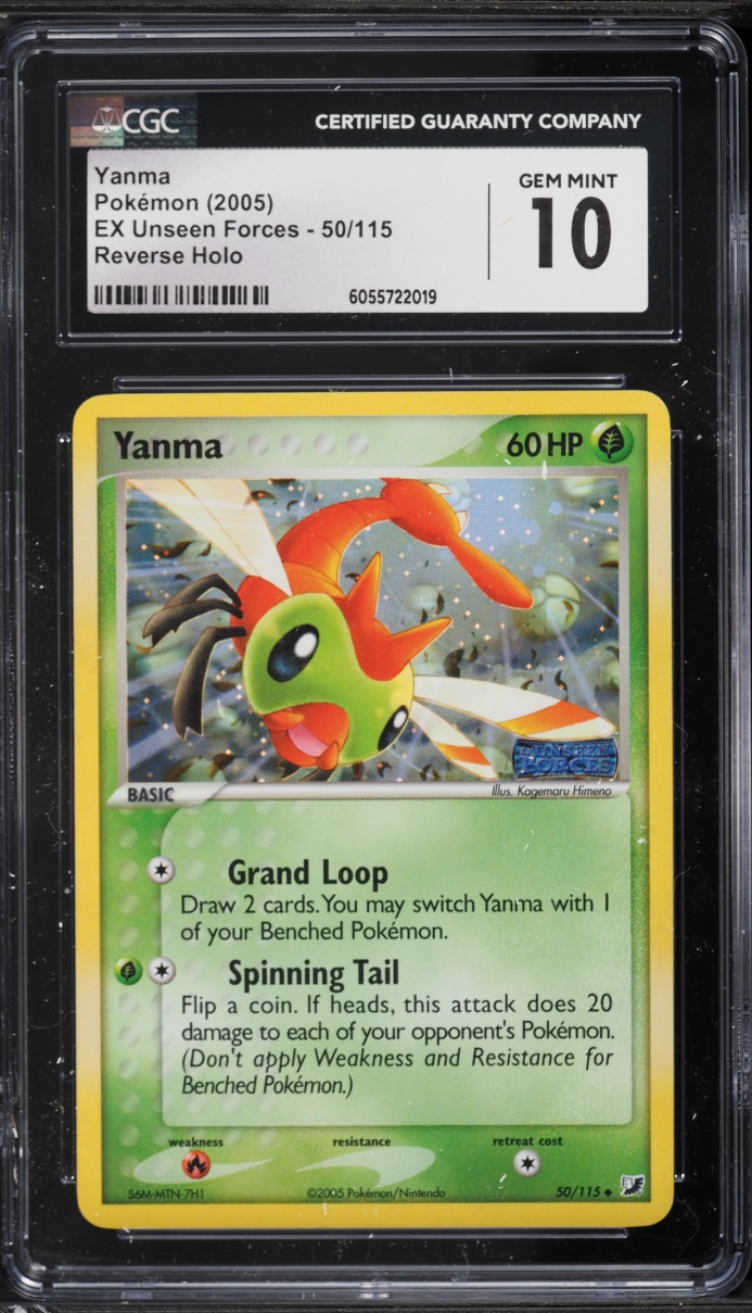 2005 Pokemon EX Unseen Forces Reverse Holo Yanma #50 CGC 10 GEM MINT