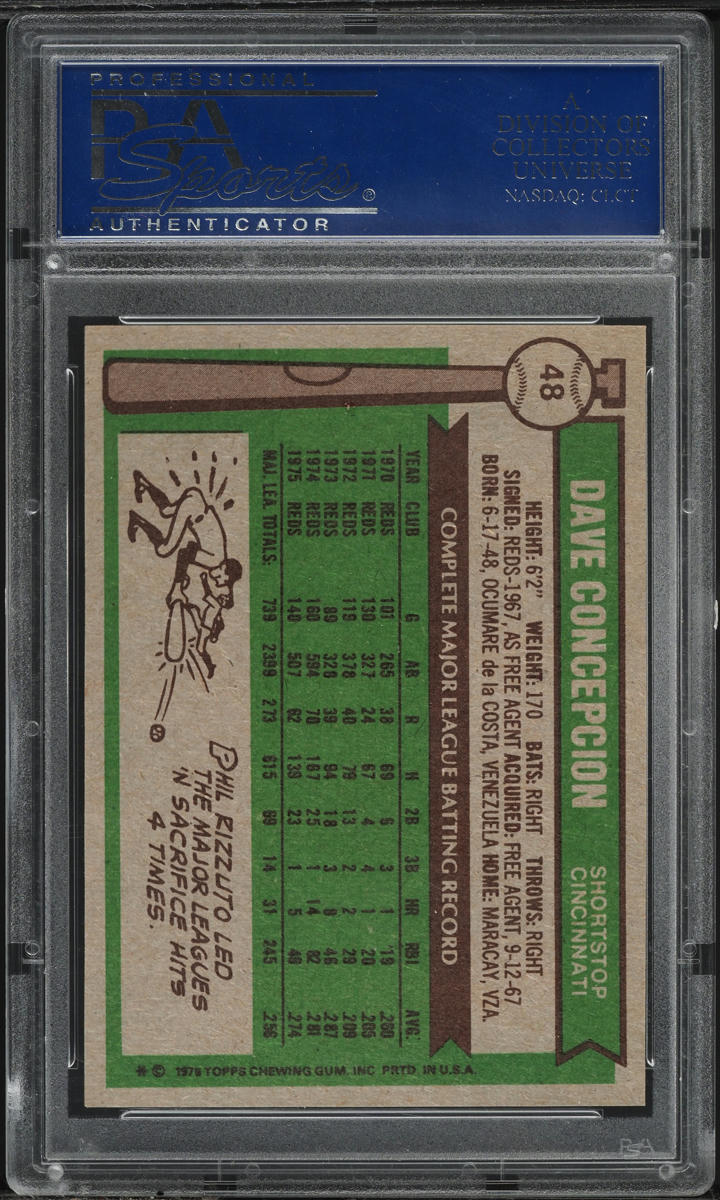 1976 Topps Dave Concepcion #48 PSA 9 MINT