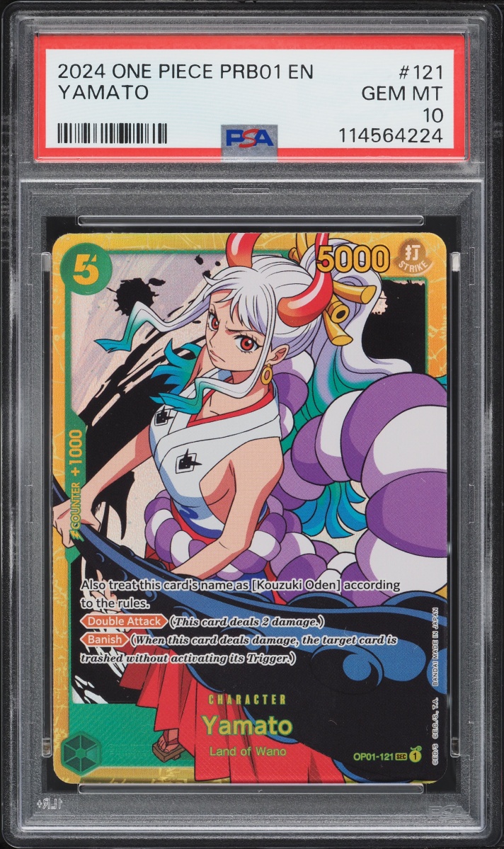 2024 One Piece Premium Booster Best SEC Yamato #OP01-121 PSA 10 GEM MINT