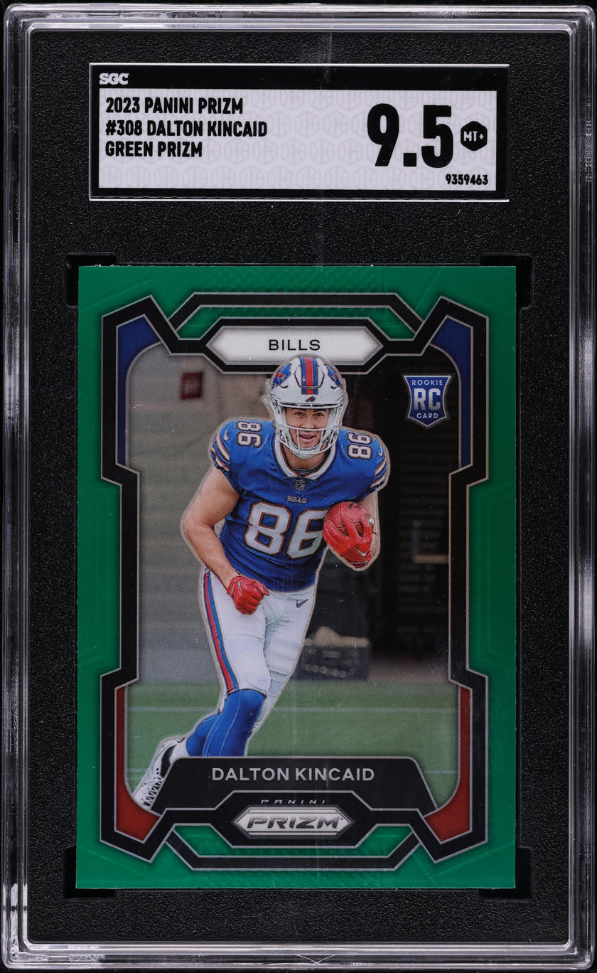 2023 Panini Prizm Green Dalton Kincaid ROOKIE #308 SGC 9.5 MINT+