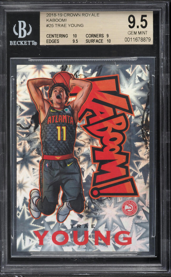 2018 Crown Royale Kaboom! Trae Young ROOKIE #25 BGS 9.5 GEM MINT