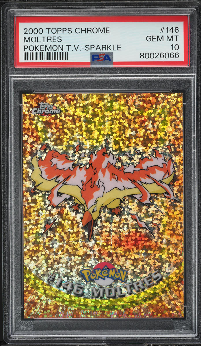 2000 Topps Chrome Pokemon Series 2 Sparkle Moltres #146 PSA 10 GEM MINT