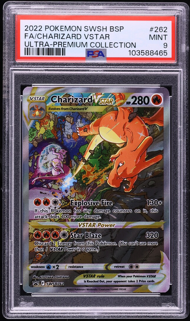 2022 Pokemon SWSH Black Star Promo Ultra Premium Charizard VSTAR #262 PSA 9 MINT - Main Image