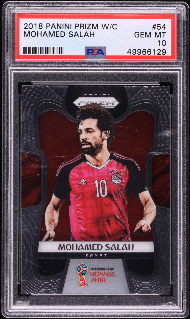 2018 Panini Prizm World Cup Mohamed Salah #54 PSA 10 GEM MINT