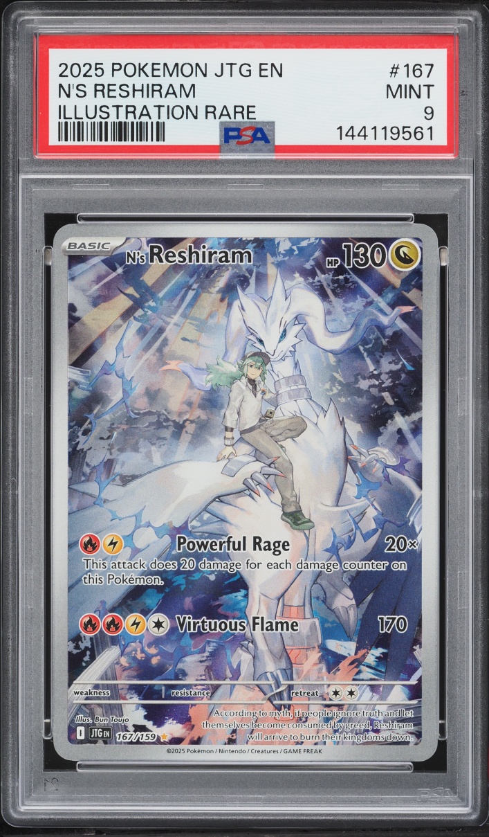 2025 Pokemon Scarlet & Violet Journey Together IR N's Reshiram #167 PSA 9 MINT