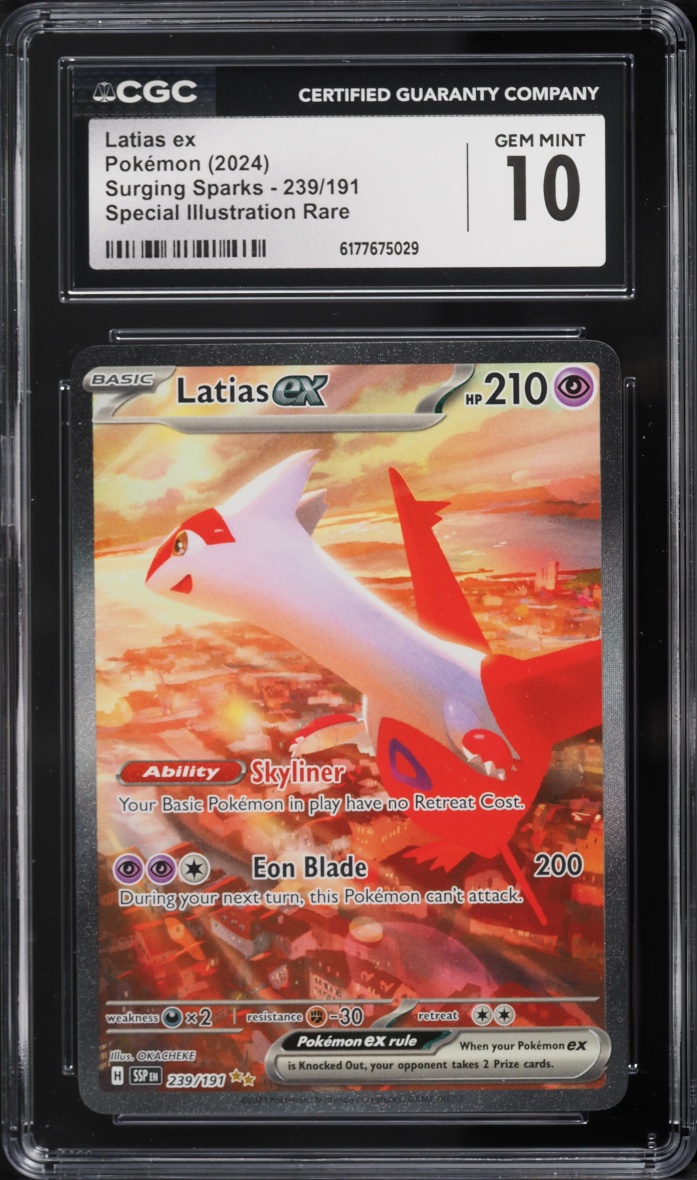 2024 Pokemon Scarlet & Violet Surging Sparks SIR Latias ex #239 CGC 10 GEM MINT