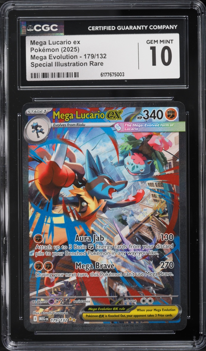2025 Pokemon Mega Evolution SIR Mega Lucario ex #179 CGC 10 GEM MINT