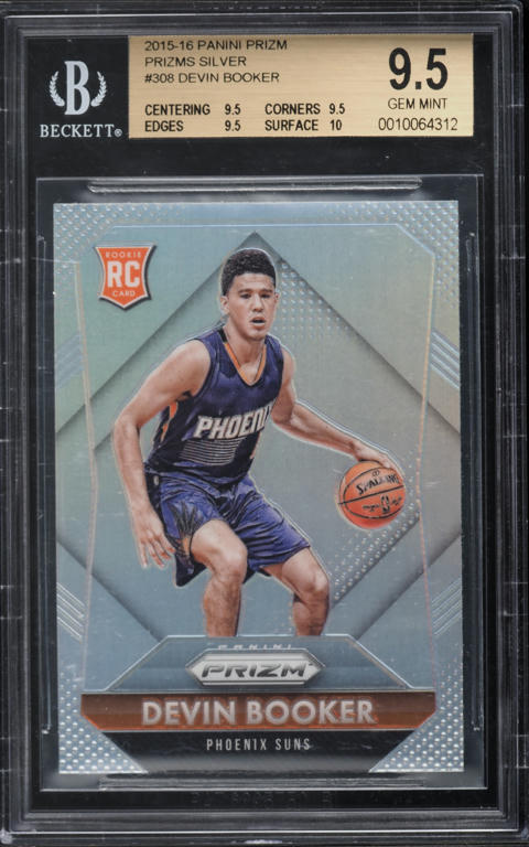 2015 Panini Prizm Silver Devin Booker ROOKIE #308 BGS 9.5 GEM MINT