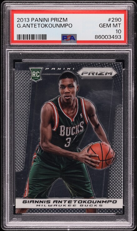 2013 Panini Prizm Giannis Antetokounmpo ROOKIE #290 PSA 10 GEM