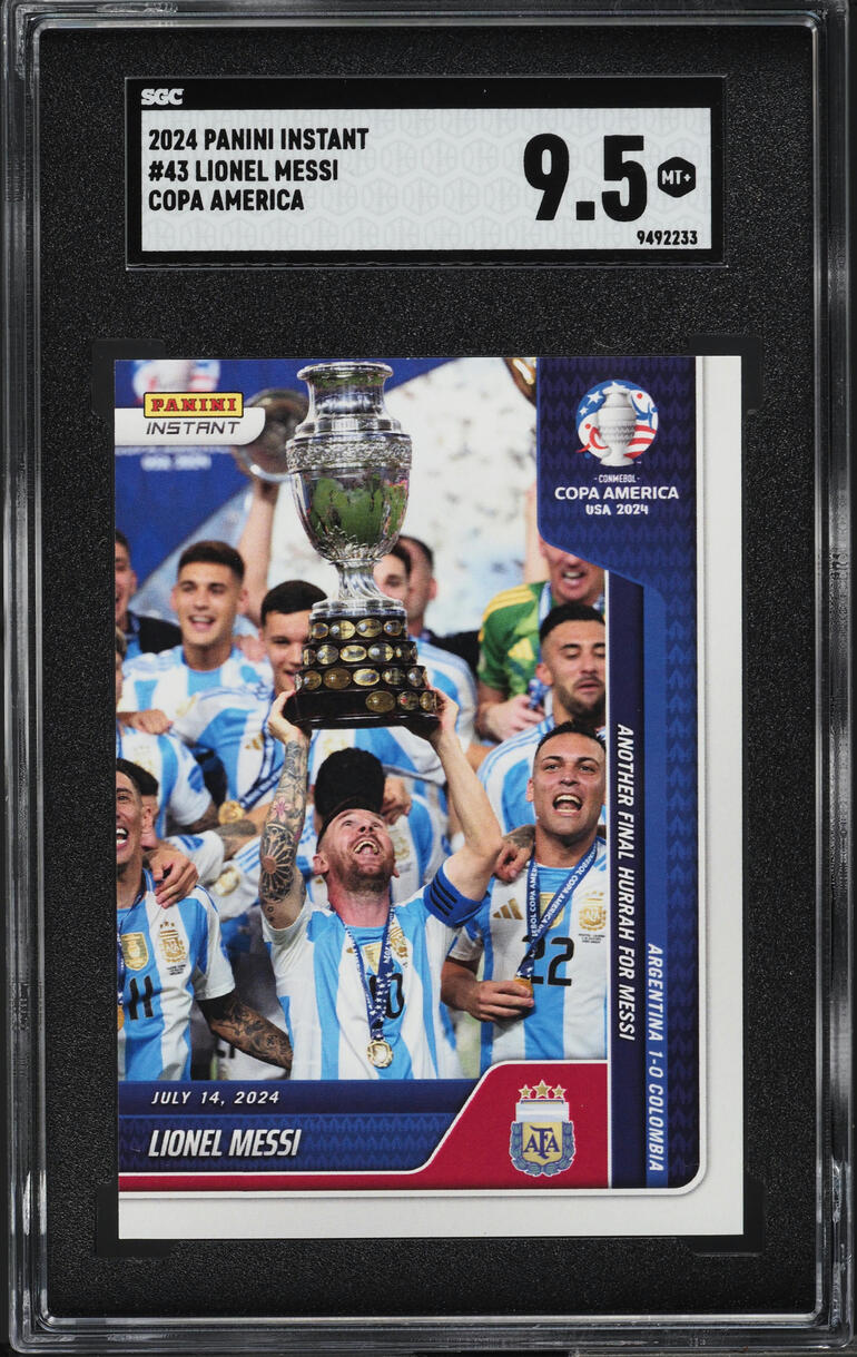 2024 Panini Instant Copa America Lionel Messi #43 SGC 9.5 MINT+