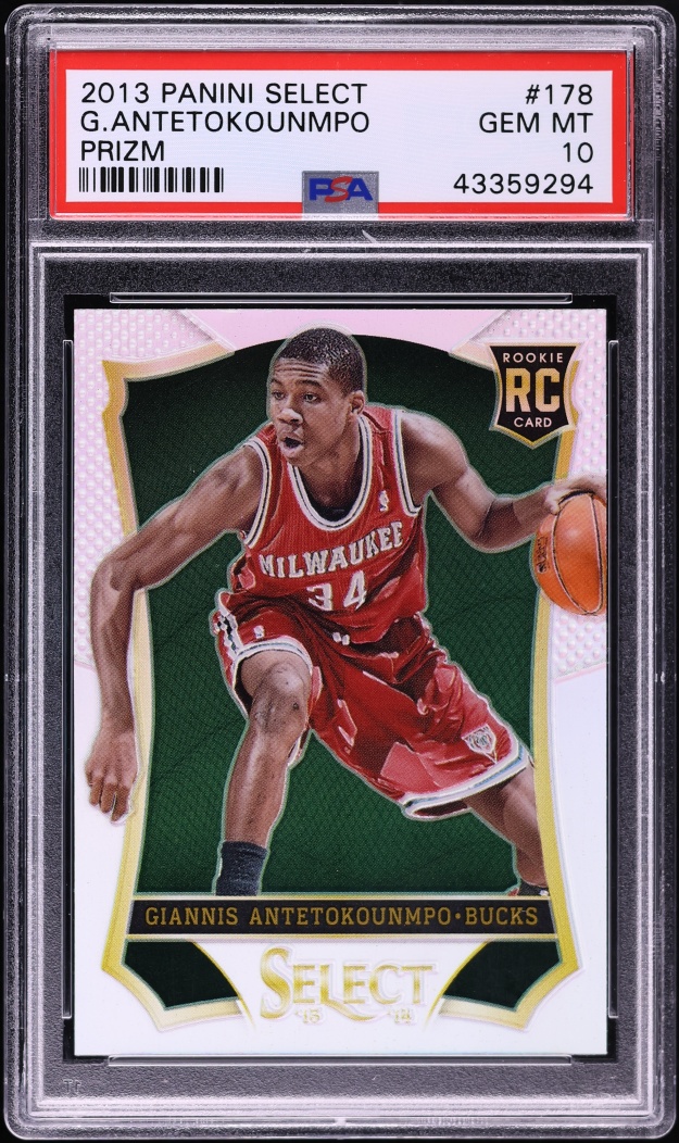 2013 Select Silver Prizm Giannis Antetokounmpo ROOKIE #178 PSA 10 GEM MINT