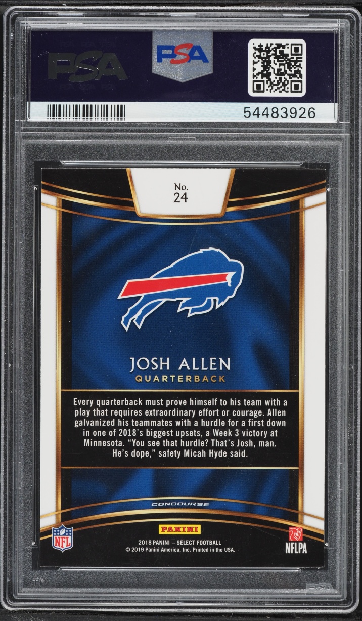 2018 Select Concourse Josh Allen ROOKIE #24 PSA 10 GEM MINT