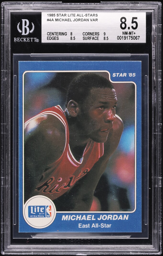 1985 Star Lite All-Stars Michael Jordan ROOKIE #4 BGS 8.5 NM-MT+