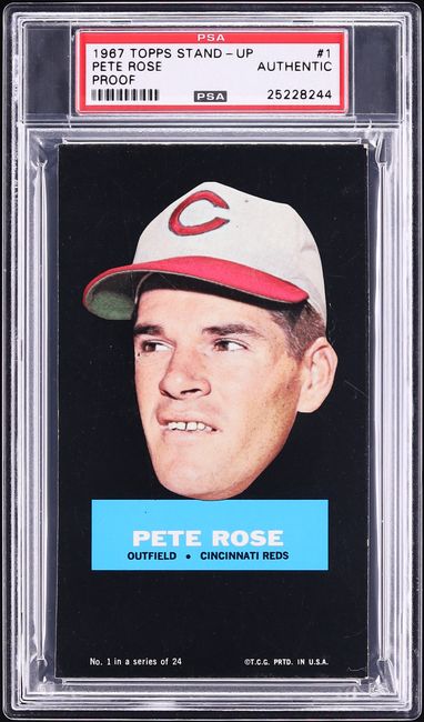 1967 Topps Stand-Up Proof Pete Rose #1 PSA AUTH