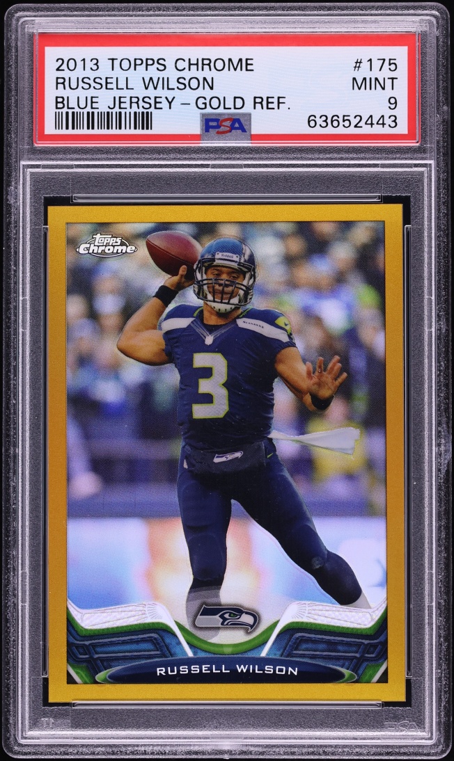 2013 Topps Chrome Gold Refractor Russell Wilson /50 #175 PSA 9 MINT