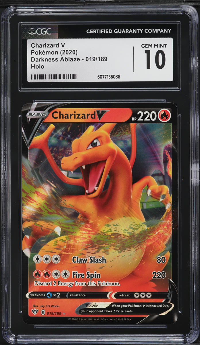 2020 Pokemon SWSH Darkness Ablaze Full Art Charizard V #19 CGC 10 GEM MINT