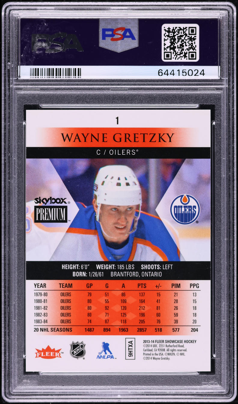 2013 Fleer Showcase Skybox Premium Star Rubies Wayne Gretzky /50 #1 PSA 10 GEM