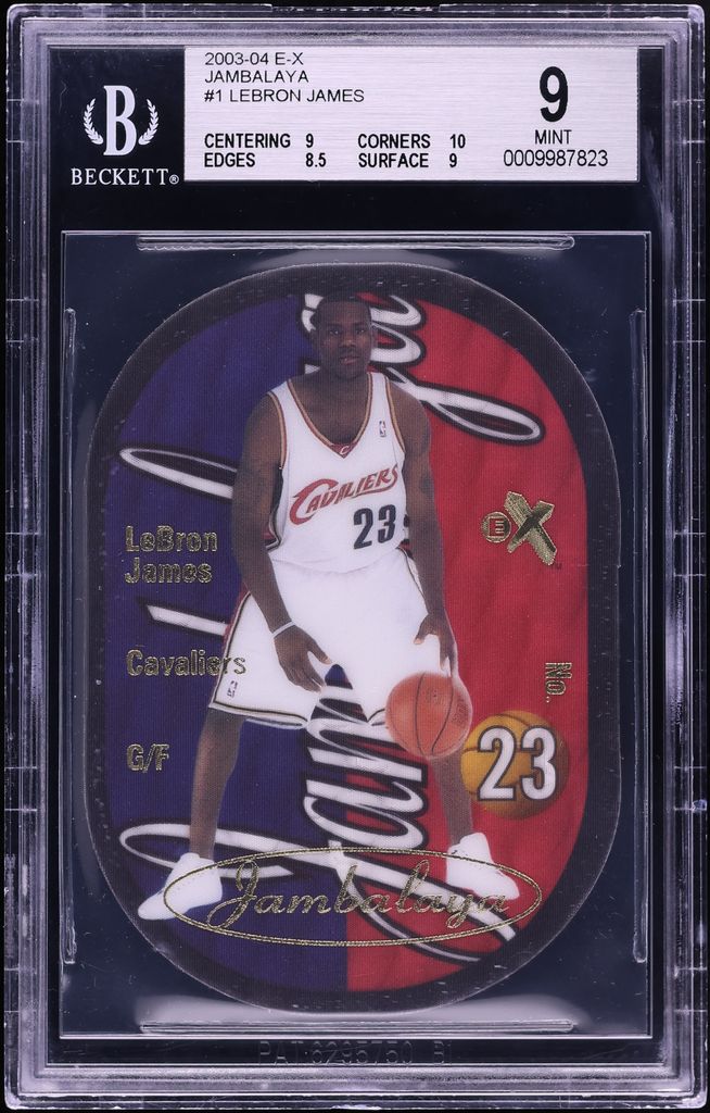 2003 Fleer E-X Jambalaya LeBron James ROOKIE #1 BGS 9 MINT