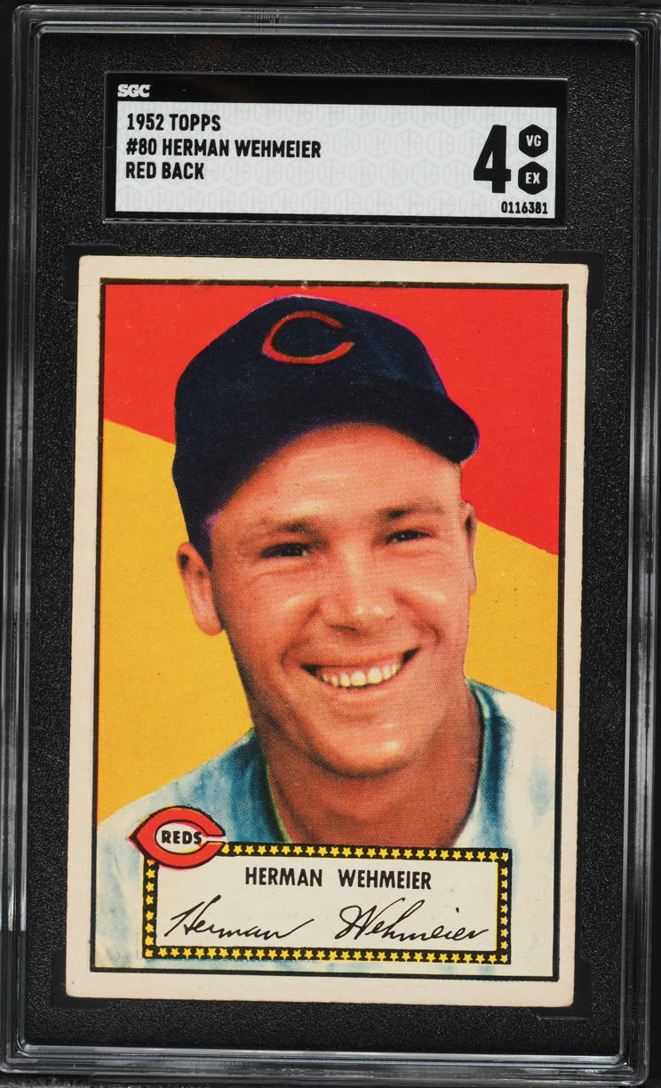 1952 Topps Herman Wehmeier #80 SGC 4 VGEX