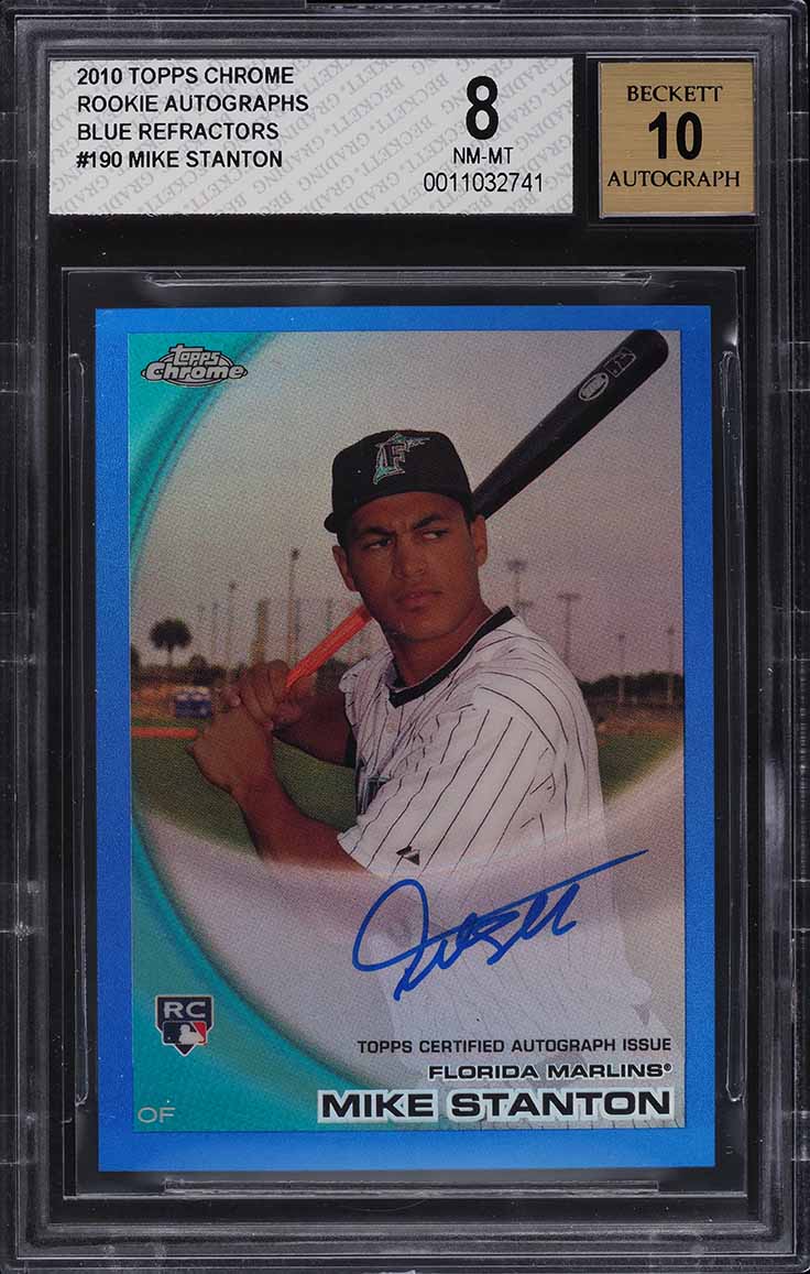 2010 Topps Chrome Blue Refractor Giancarlo Stanton ROOKIE