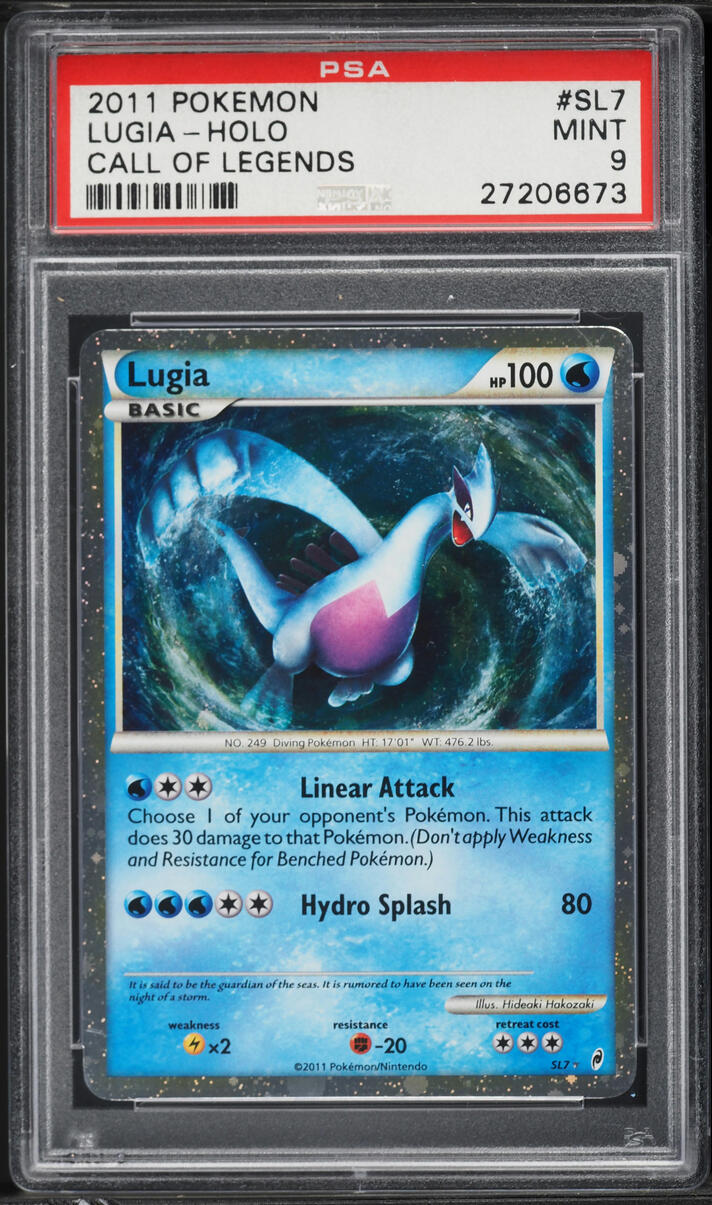 2011 Pokemon Call Of Legends Holo Lugia #SL7 PSA 9 MINT