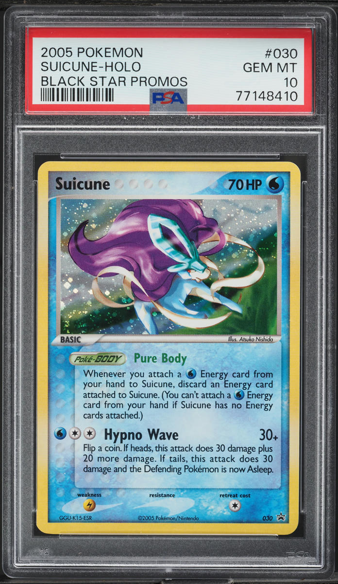 2005 Pokemon Black Star Promo Holo Suicune #30 PSA 10 GEM MINT