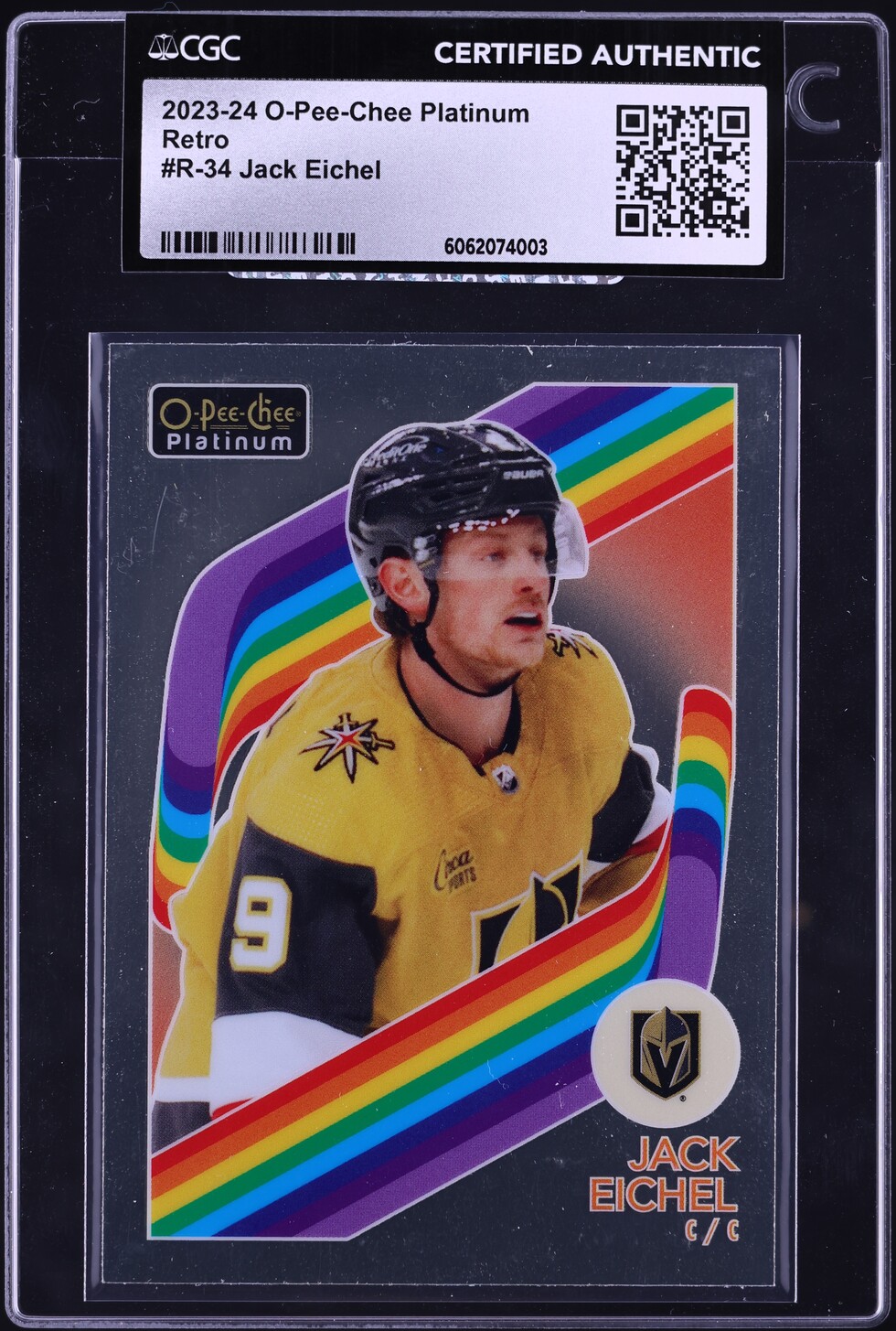 2023 O-Pee-Chee Platinum Retro Jack Eichel #R-34 CGC AUTH on