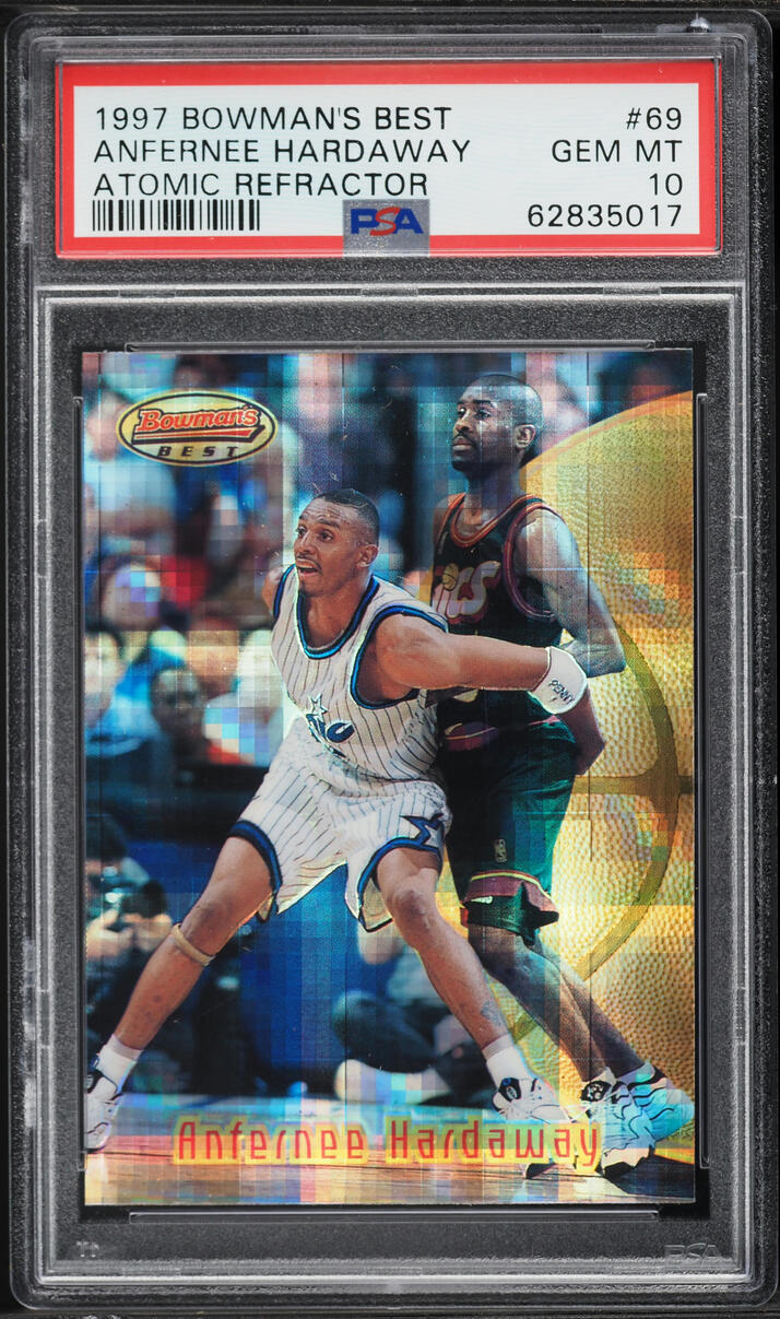1997 Bowman's Best Atomic Refractor Anfernee Hardaway #69 PSA 10 GEM MINT