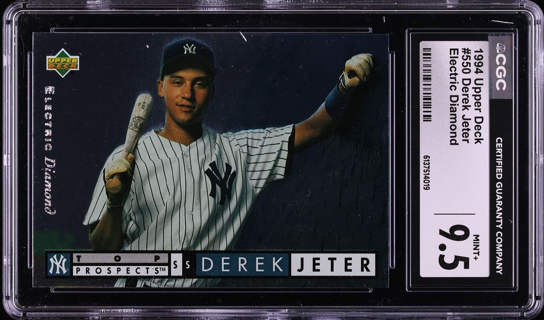 1994 Upper Deck Electric Diamond Derek Jeter ROOKIE #550 CGC 9.5 MINT+