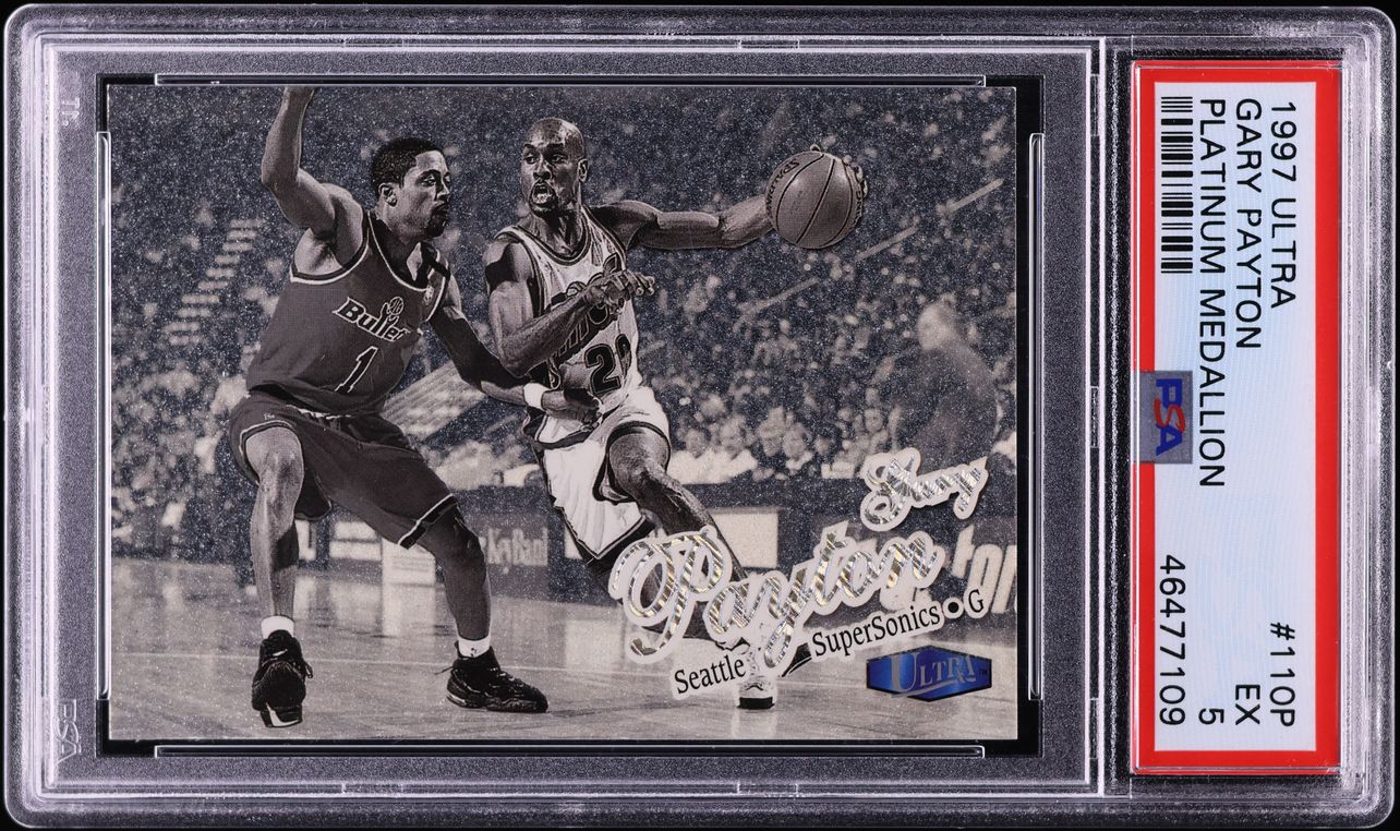 1997 Ultra Platinum Medallion Gary Payton /100 #110P PSA 5 EX