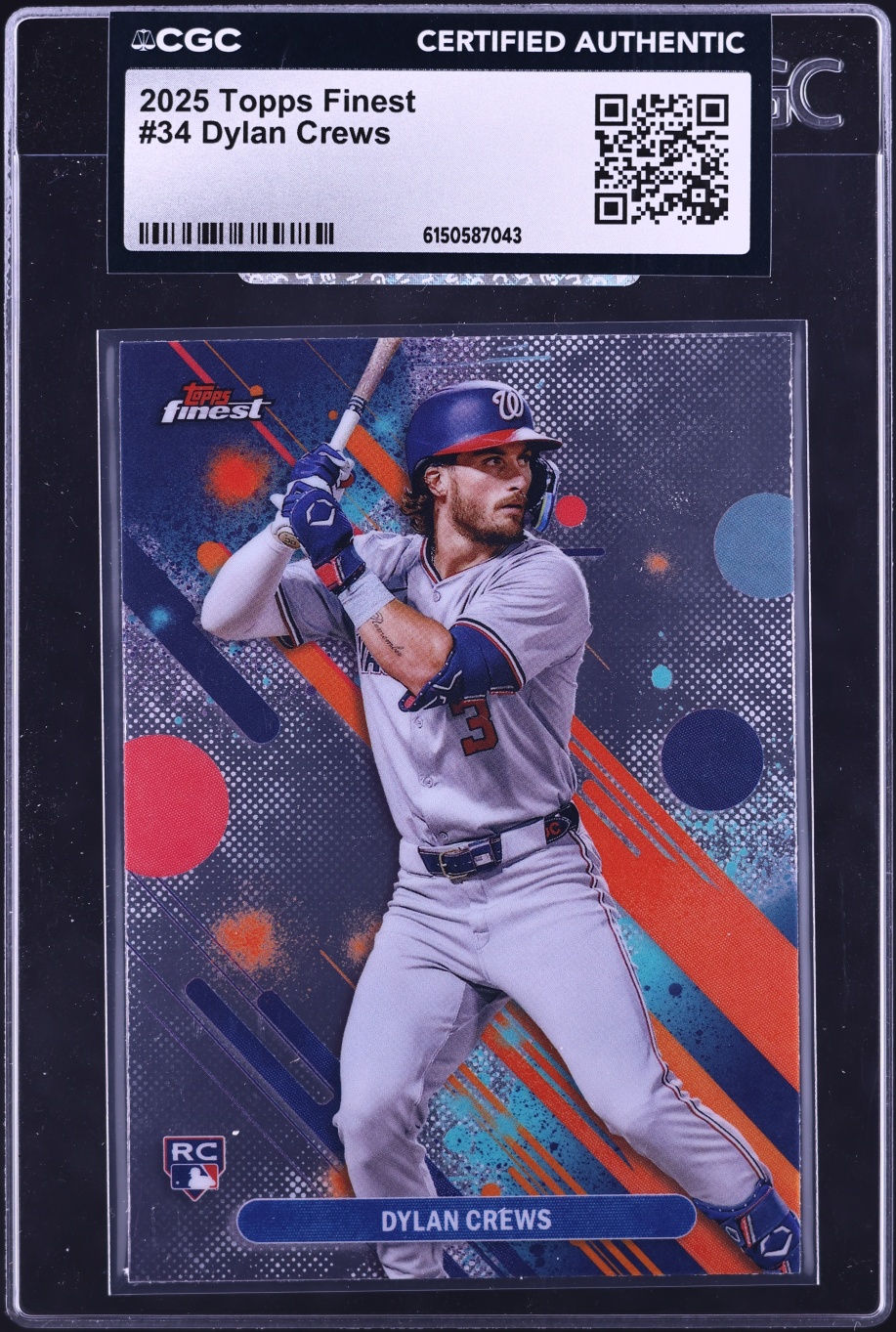 2025 Finest Dylan Crews ROOKIE #34 CGC AUTH