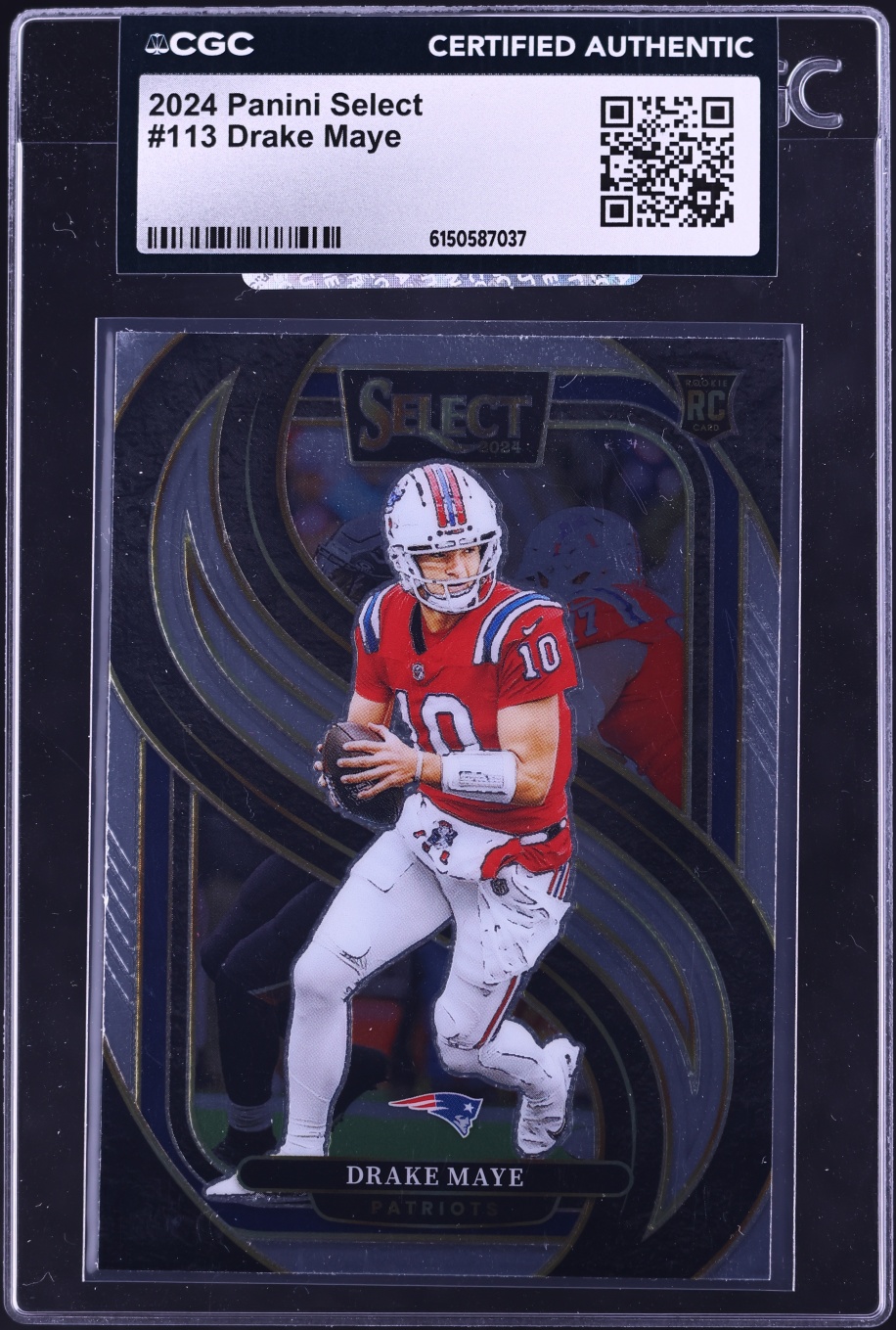 2024 Select Premier Level Drake Maye ROOKIE #113 CGC AUTH