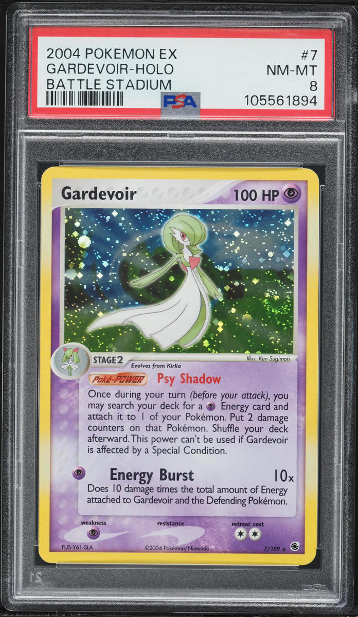 2004 Pokemon EX Battle Stadium Holo Gardevoir #7 PSA 8 NM-MT