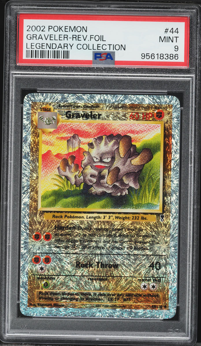 2002 Pokemon Legendary Collection Reverse Holo Graveler #44 PSA 9 MINT