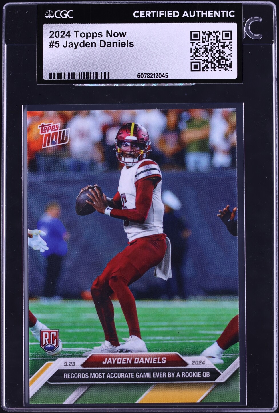 2024 Topps Now Jayden Daniels ROOKIE #5 CGC AUTH