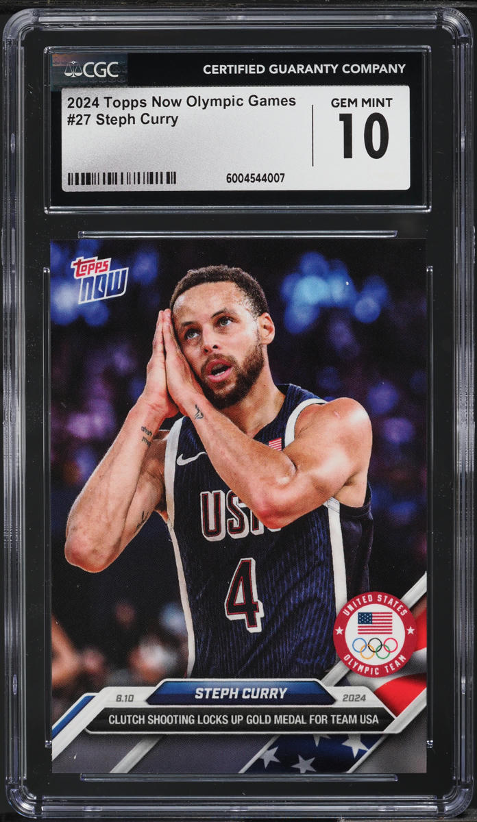 2024 Topps Now Olympic Games Stephen Curry #27 CGC 10 GEM MINT