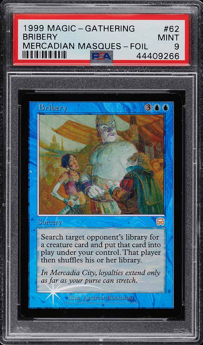 1999 Magic The Gathering MTG Mercadian Masques Foil Bribery PSA 9 MINT