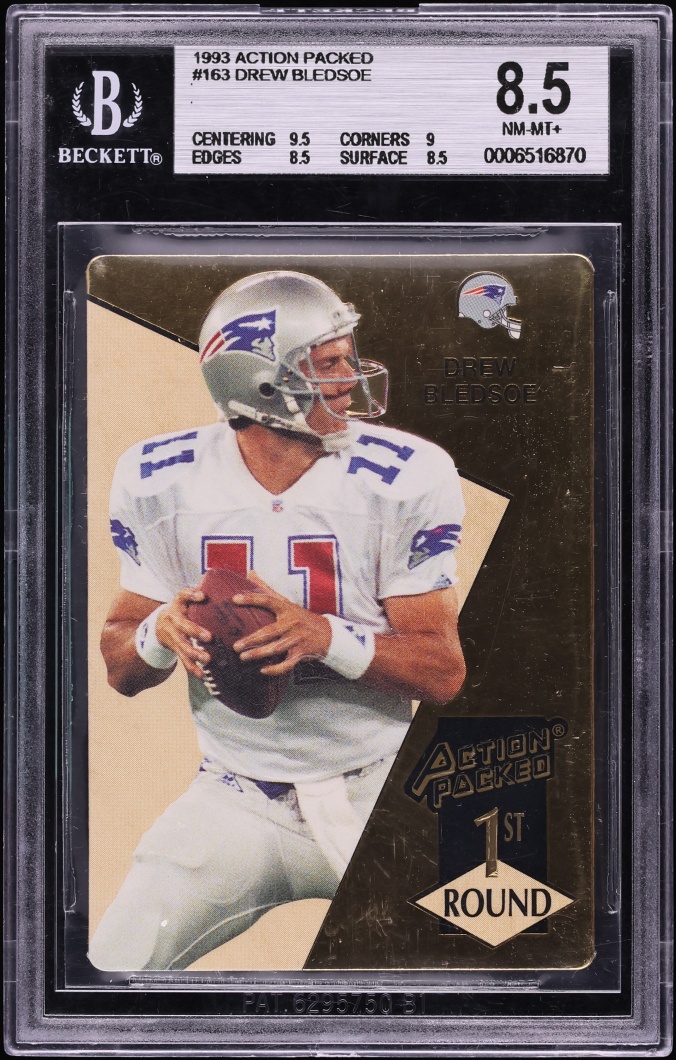 1993 Action Packed Drew Bledsoe ROOKIE #163 BGS 8.5 NM-MT+
