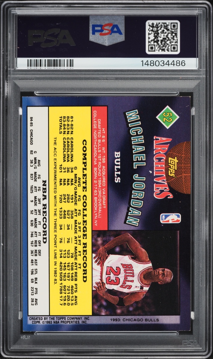1992 Topps Archives Michael Jordan #52 PSA 7 NRMT