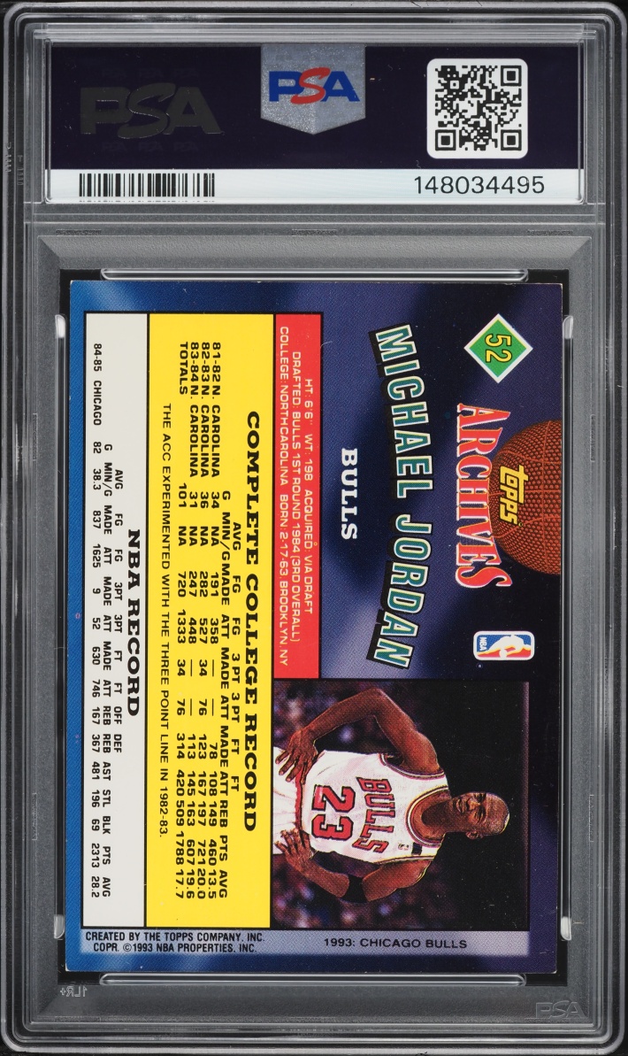 1992 Topps Archives Michael Jordan #52 PSA 6 EXMT