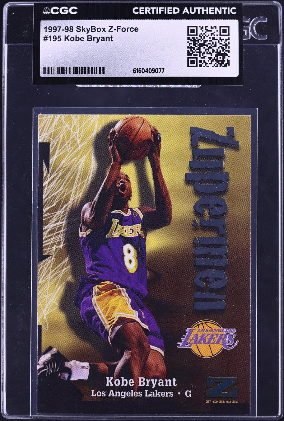 1997 Skybox Z-Force Kobe Bryant #195 CGC AUTH