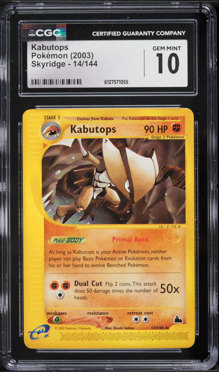 2003 Pokemon Skyridge Kabutops #14 CGC 10 GEM MINT
